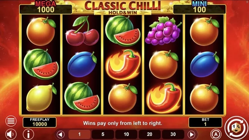 Classic Chilli Hold & Win - cuộn 5x3 với các biểu tượng ớt