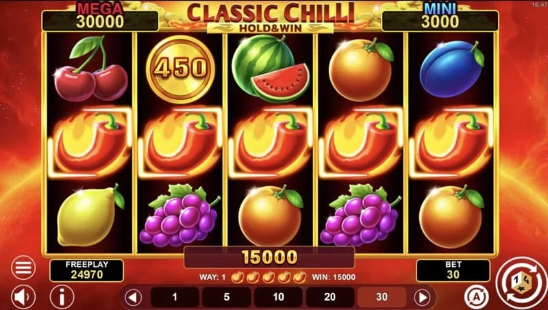Classic Chilli Hold & Win - Jackpot cố định trên biểu tượng